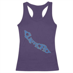 Curacao Flag Map Pride Racerback Tank Top Proud Curacaoan Heritage Gift