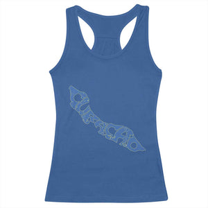 Curacao Flag Map Pride Racerback Tank Top Proud Curacaoan Heritage Gift