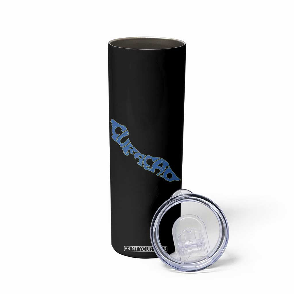 Curacao Flag Map Pride Skinny Tumbler Proud Curacaoan Heritage Gift