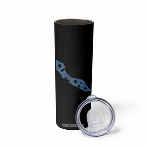 Curacao Flag Map Pride Skinny Tumbler Proud Curacaoan Heritage Gift