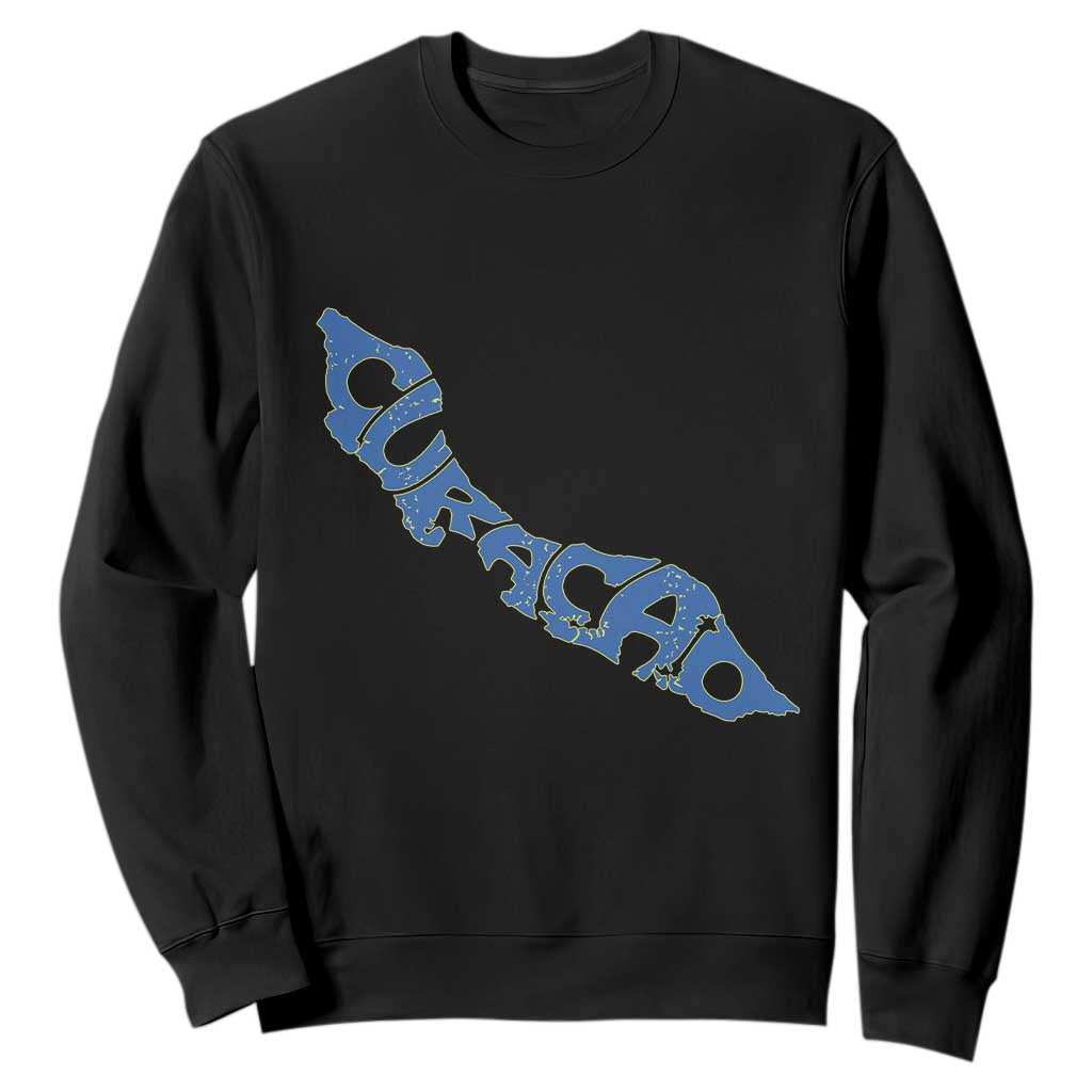 Curacao Flag Map Pride Sweatshirt Proud Curacaoan Heritage Gift