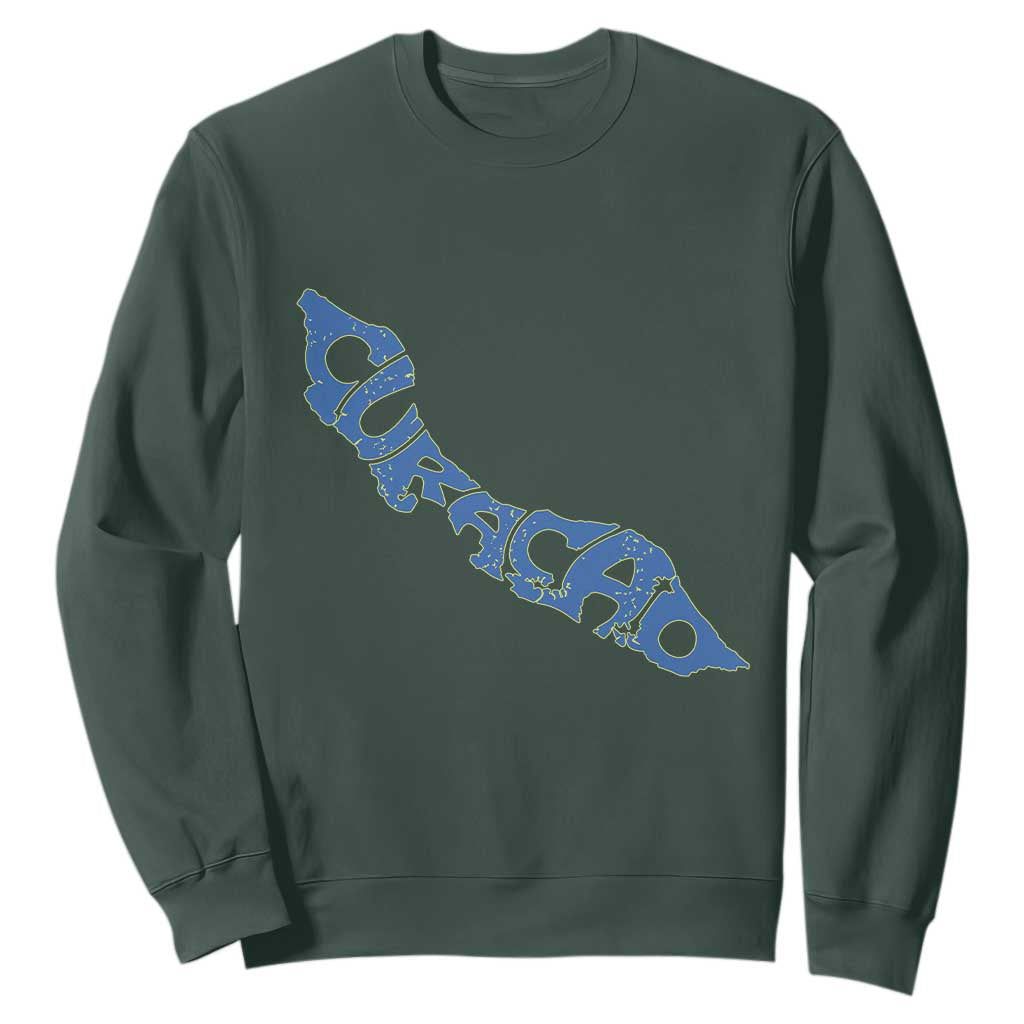Curacao Flag Map Pride Sweatshirt Proud Curacaoan Heritage Gift
