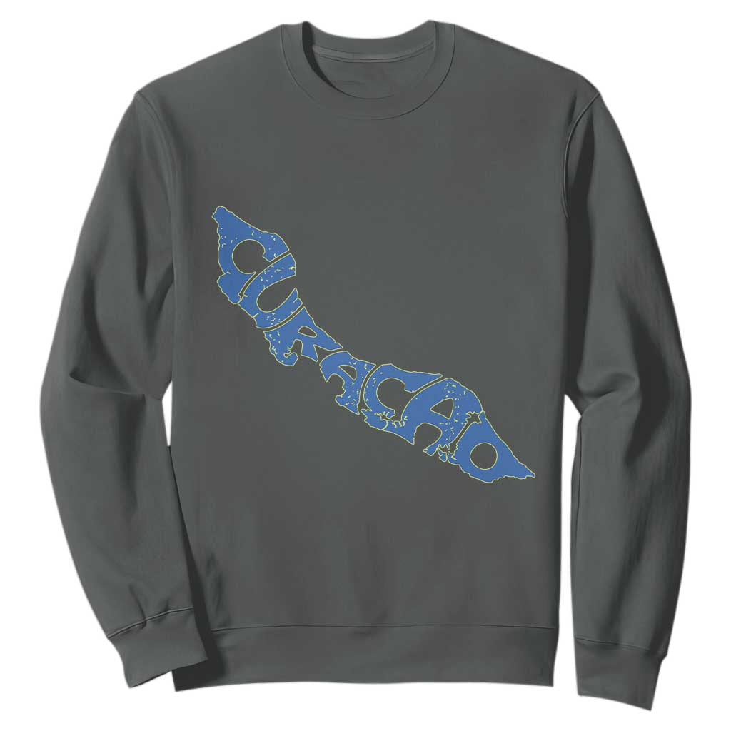 Curacao Flag Map Pride Sweatshirt Proud Curacaoan Heritage Gift
