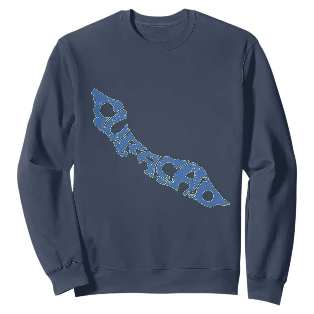Curacao Flag Map Pride Sweatshirt Proud Curacaoan Heritage Gift