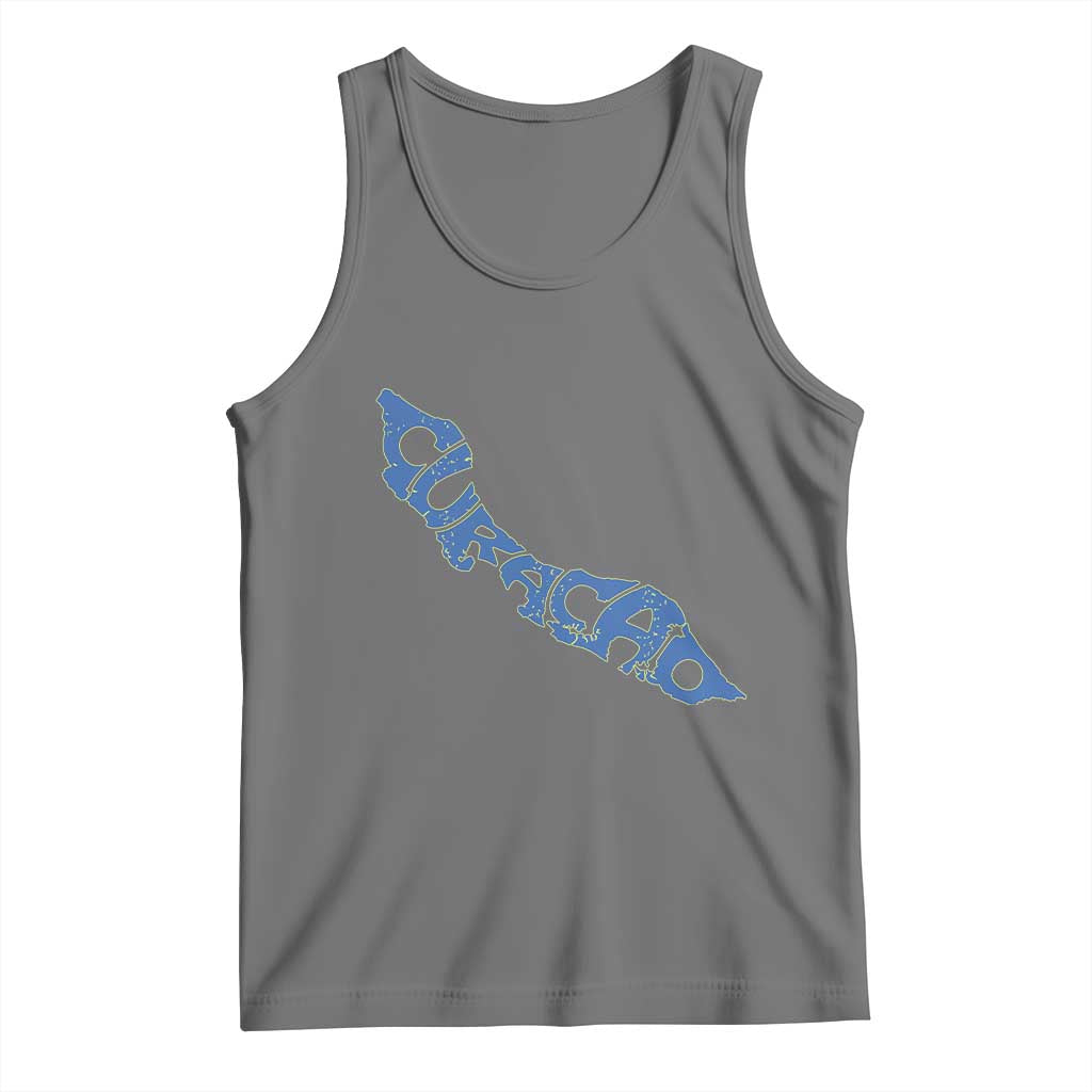 Curacao Flag Map Pride Tank Top Proud Curacaoan Heritage Gift