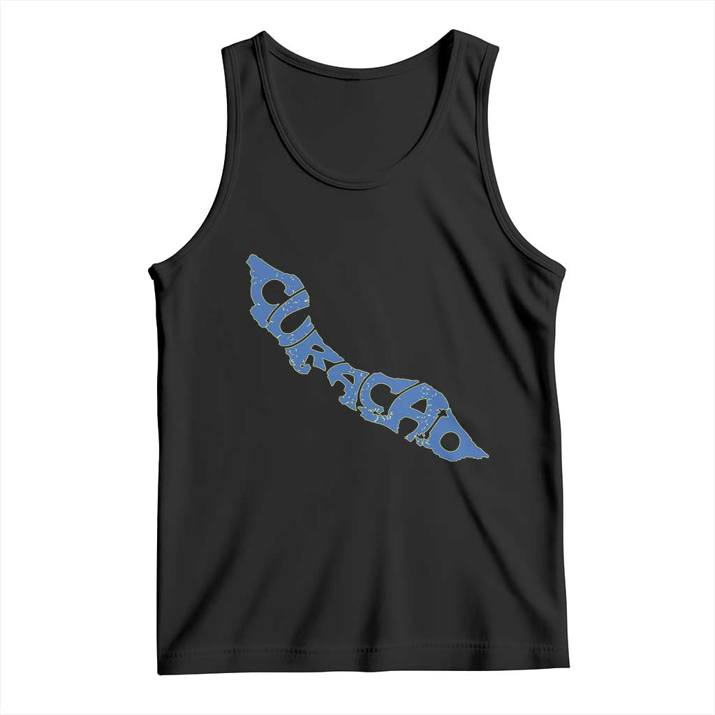 Curacao Flag Map Pride Tank Top Proud Curacaoan Heritage Gift