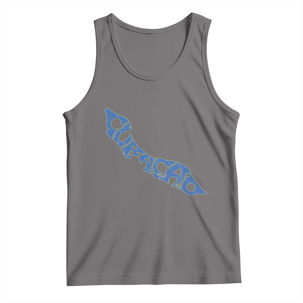 Curacao Flag Map Pride Tank Top Proud Curacaoan Heritage Gift