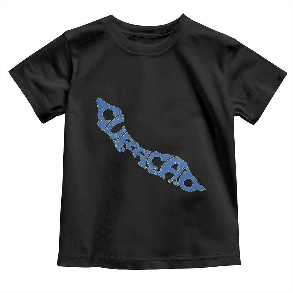 Curacao Flag Map Pride Toddler T Shirt Proud Curacaoan Heritage Gift TS12 Black Print Your Wear
