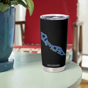 Curacao Flag Map Pride Tumbler Cup Proud Curacaoan Heritage Gift