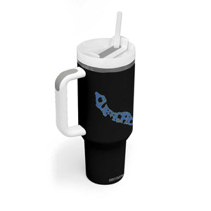 Curacao Flag Map Pride Tumbler With Handle Proud Curacaoan Heritage Gift