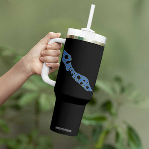 Curacao Flag Map Pride Tumbler With Handle Proud Curacaoan Heritage Gift