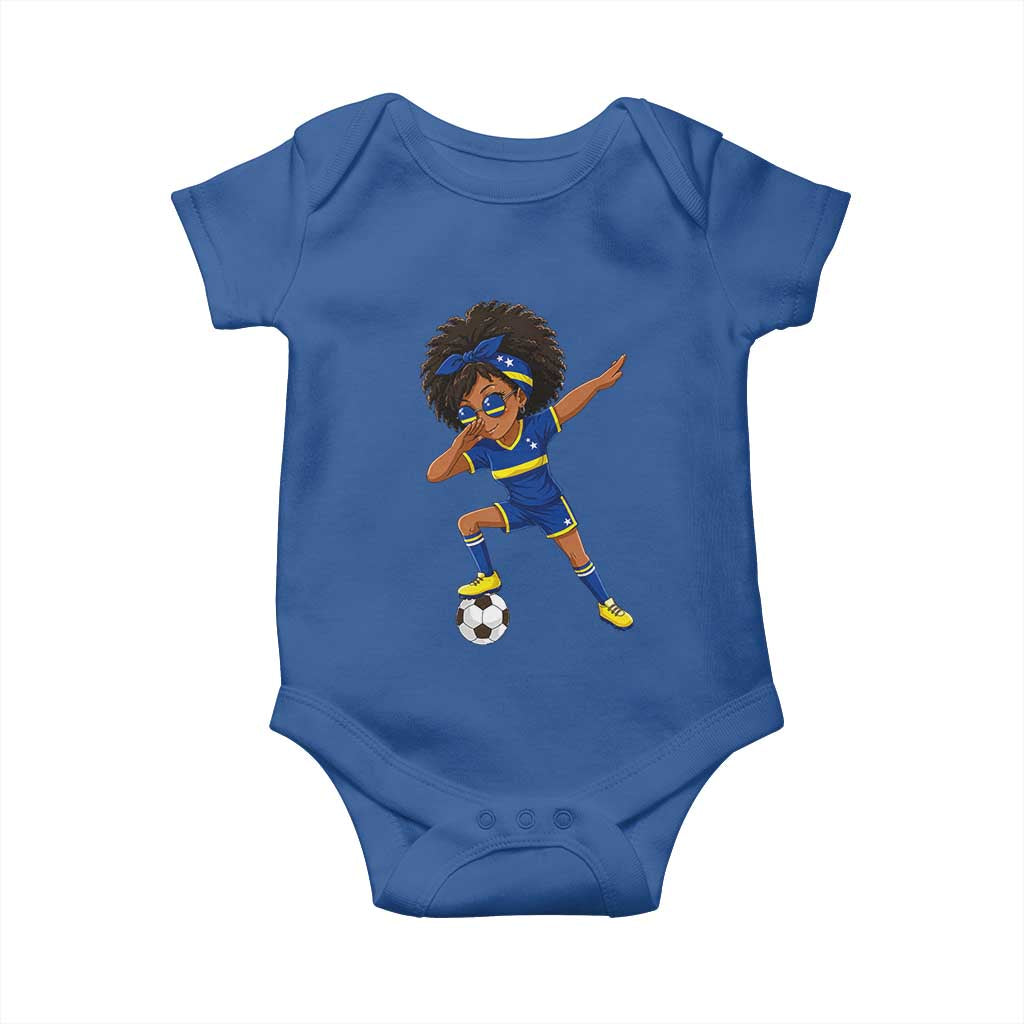 Funny Curacao Soccer Girl Baby Onesie Dabbing Football Fan Gift