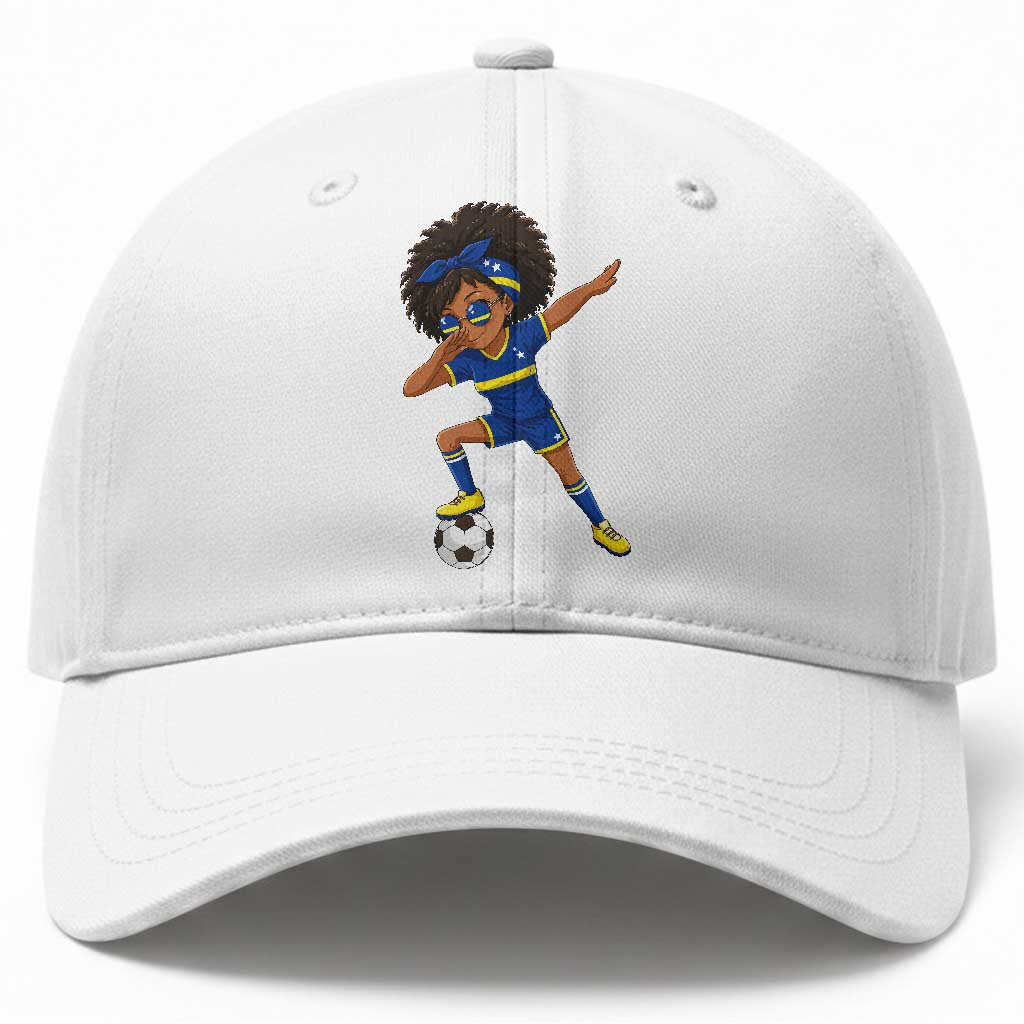 Funny Curacao Soccer Girl Baseball Cap Dabbing Football Fan Gift