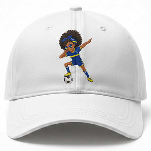 Funny Curacao Soccer Girl Baseball Cap Dabbing Football Fan Gift