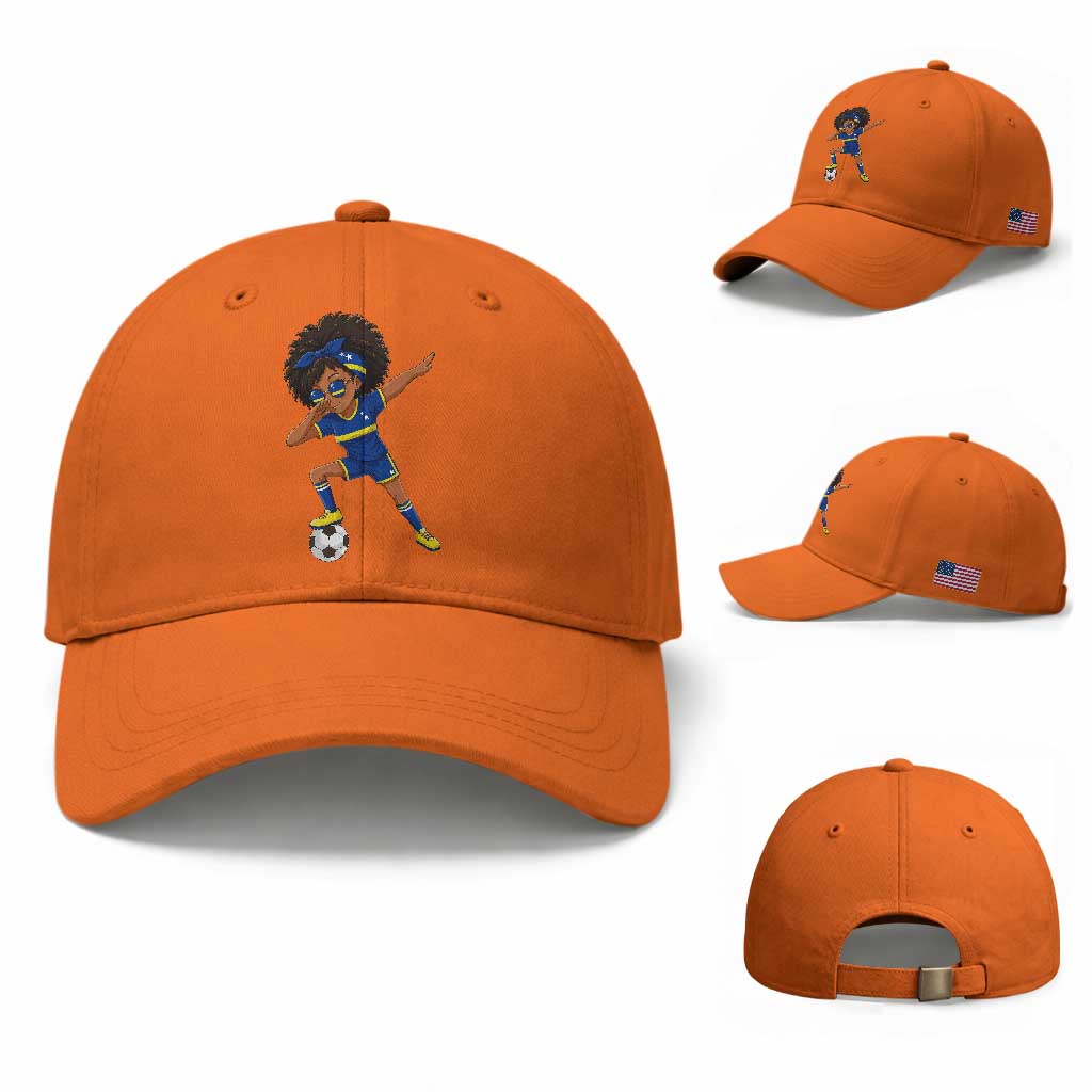 Funny Curacao Soccer Girl Baseball Cap Dabbing Football Fan Gift