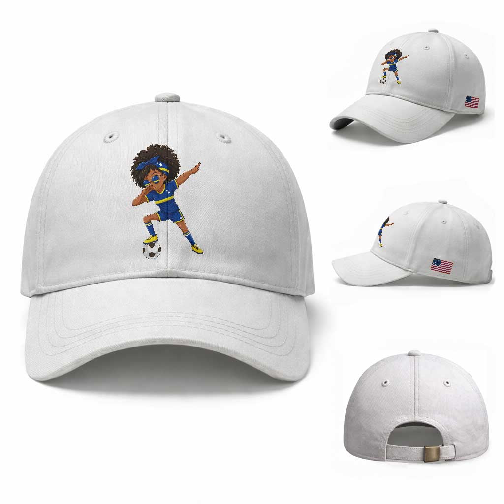 Funny Curacao Soccer Girl Baseball Cap Dabbing Football Fan Gift