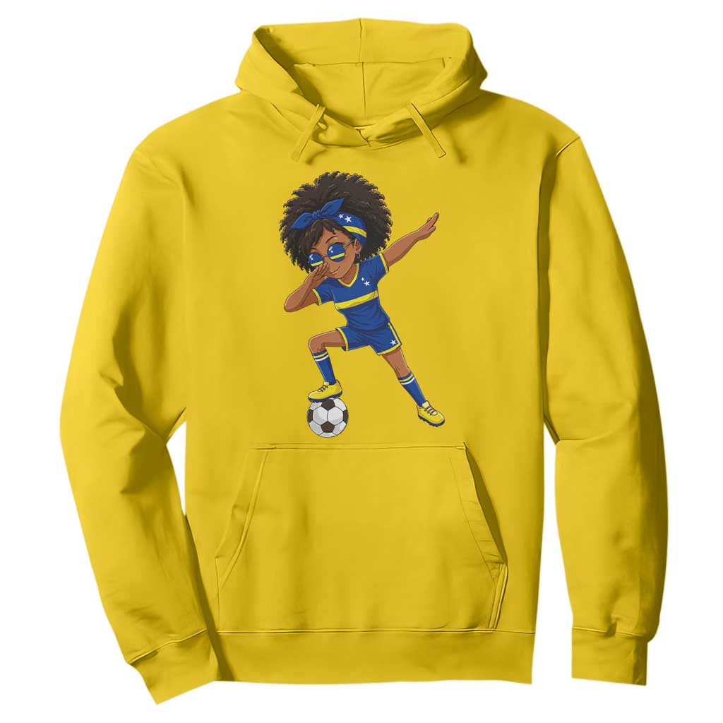 Funny Curacao Soccer Girl Hoodie Dabbing Football Fan Gift