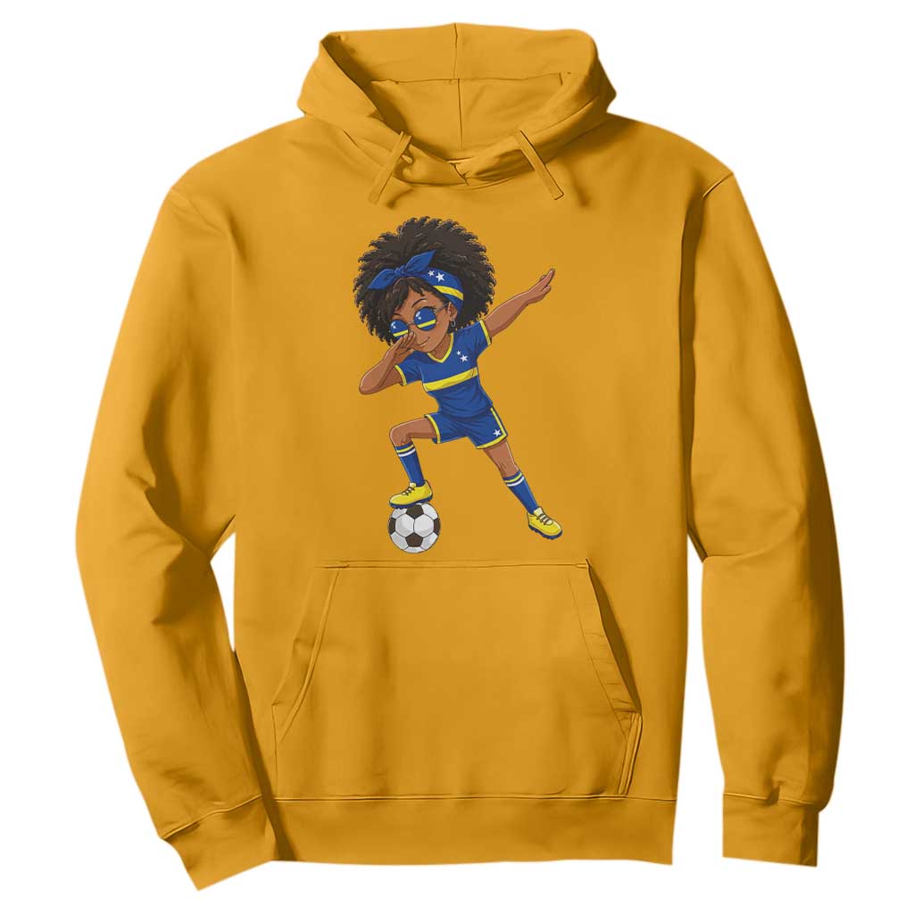 Funny Curacao Soccer Girl Hoodie Dabbing Football Fan Gift