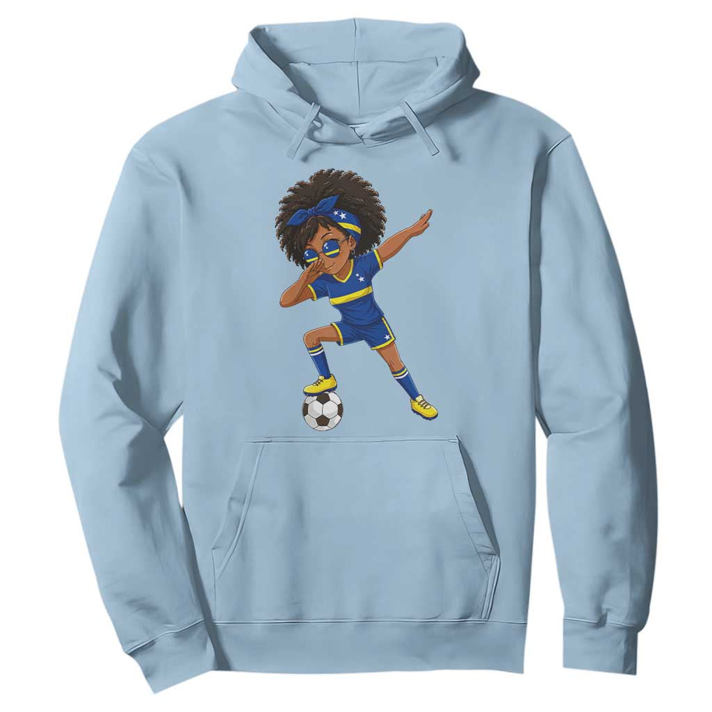 Funny Curacao Soccer Girl Hoodie Dabbing Football Fan Gift