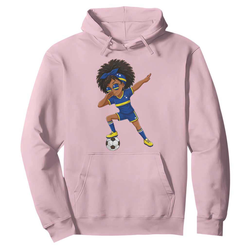 Funny Curacao Soccer Girl Hoodie Dabbing Football Fan Gift