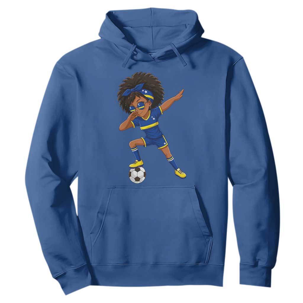 Funny Curacao Soccer Girl Hoodie Dabbing Football Fan Gift