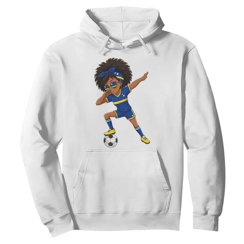 Funny Curacao Soccer Girl Hoodie Dabbing Football Fan Gift
