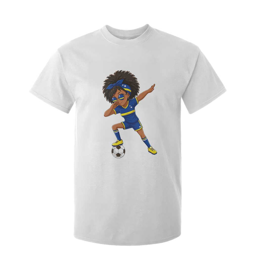 Funny Curacao Soccer Girl T Shirt For Kid Dabbing Football Fan Gift