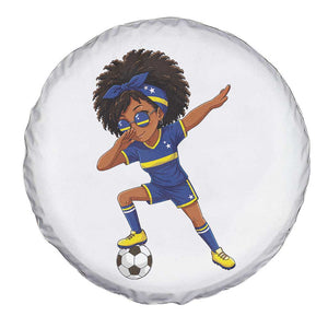 Funny Curacao Soccer Girl Spare Tire Cover Dabbing Football Fan Gift