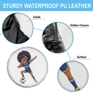 Funny Curacao Soccer Girl Spare Tire Cover Dabbing Football Fan Gift