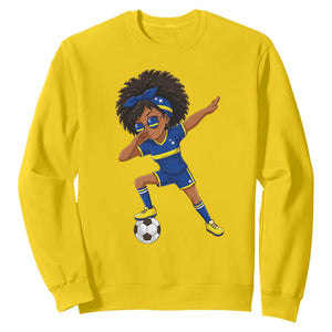 Funny Curacao Soccer Girl Sweatshirt Dabbing Football Fan Gift