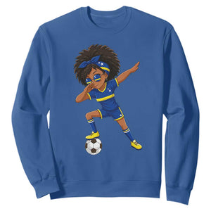 Funny Curacao Soccer Girl Sweatshirt Dabbing Football Fan Gift
