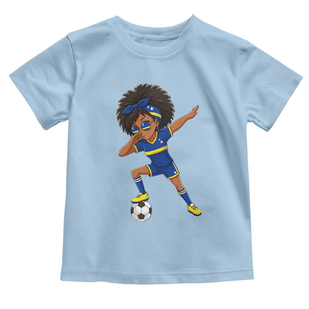 Funny Curacao Soccer Girl Toddler T Shirt Dabbing Football Fan Gift