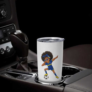 Funny Curacao Soccer Girl Tumbler Cup Dabbing Football Fan Gift