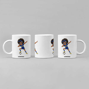 Funny Curacao Soccer Girl Coffee Mug Dabbing Football Fan Gift
