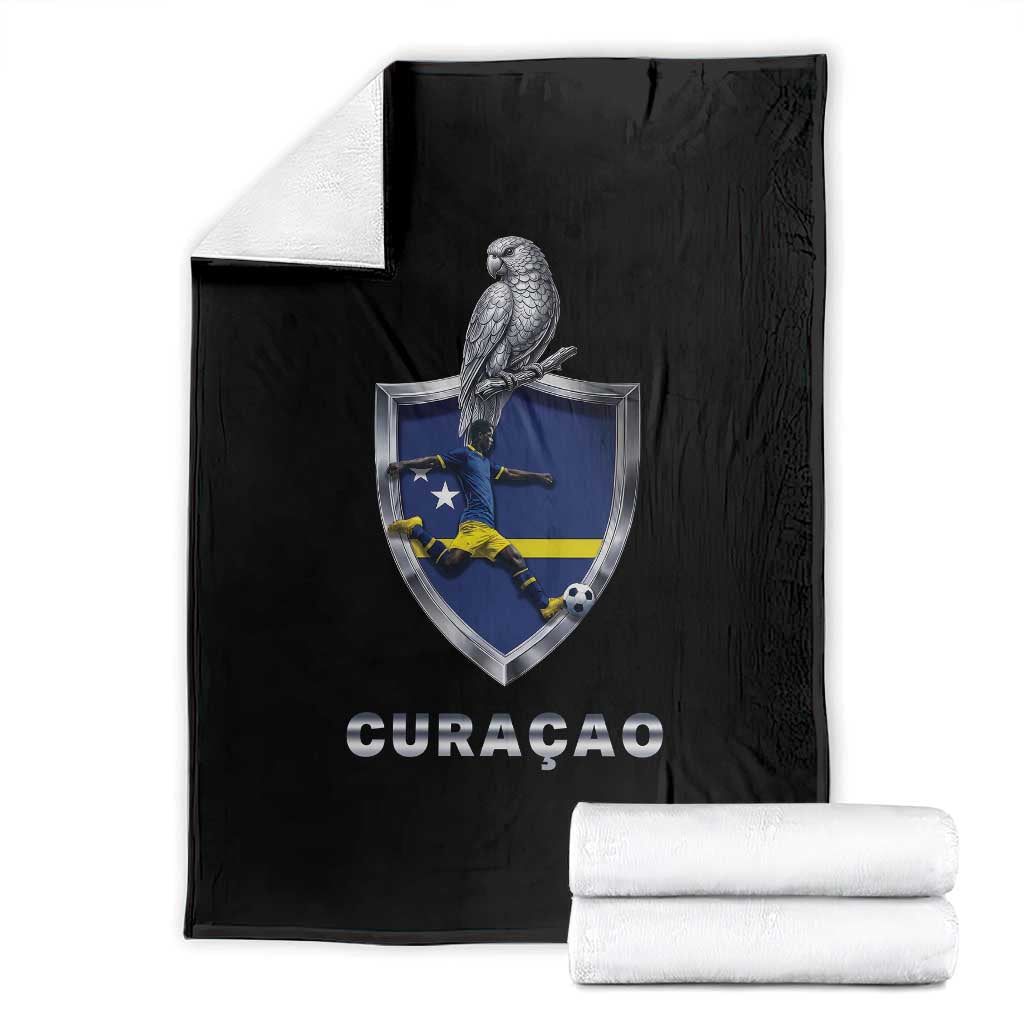 Supporting Curacao Soccer 2026 Throw Blanket Caribbean Team Pride Gift