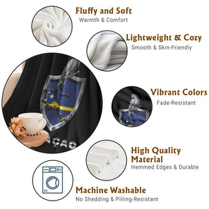 Supporting Curacao Soccer 2026 Throw Blanket Caribbean Team Pride Gift