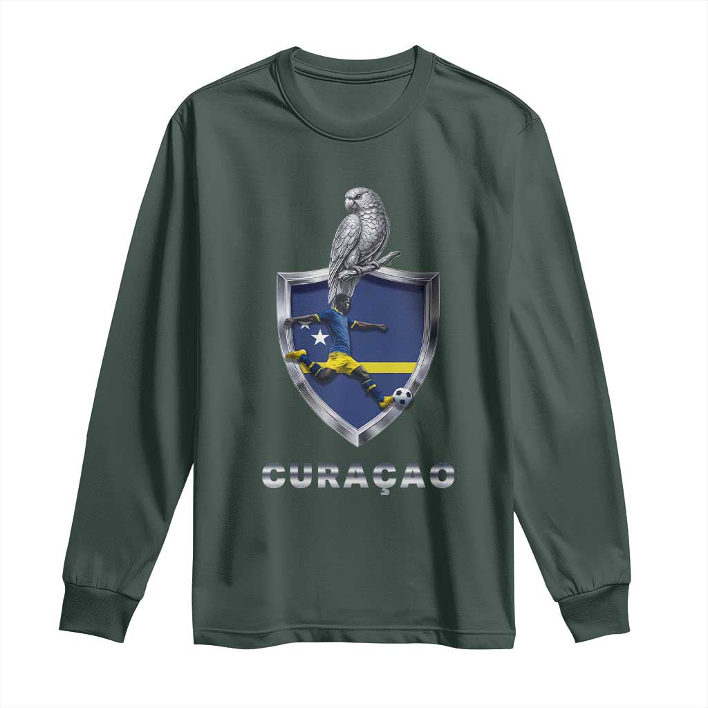 Supporting Curacao Soccer 2026 Long Sleeve Shirt Caribbean Team Pride Gift