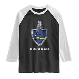 Supporting Curacao Soccer 2026 Raglan Shirt Caribbean Team Pride Gift