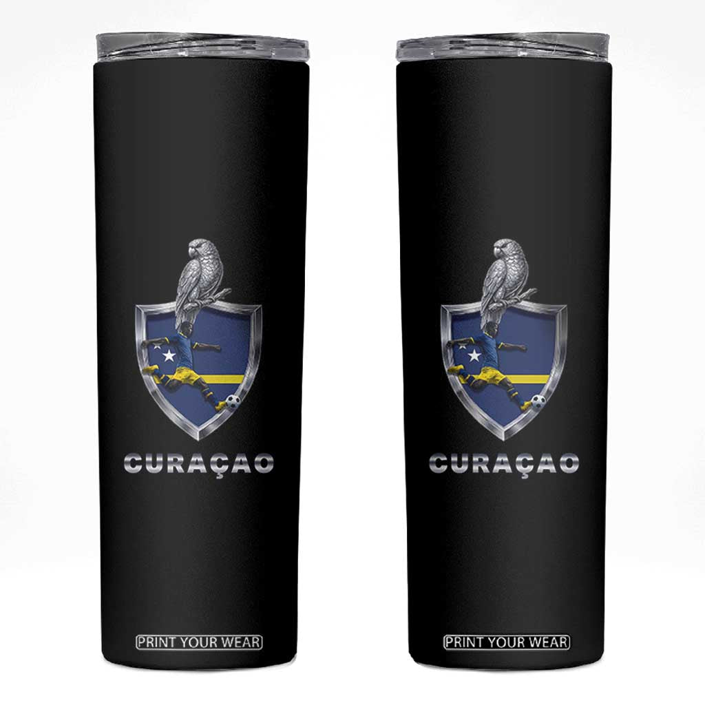 Supporting Curacao Soccer 2026 Skinny Tumbler Caribbean Team Pride Gift