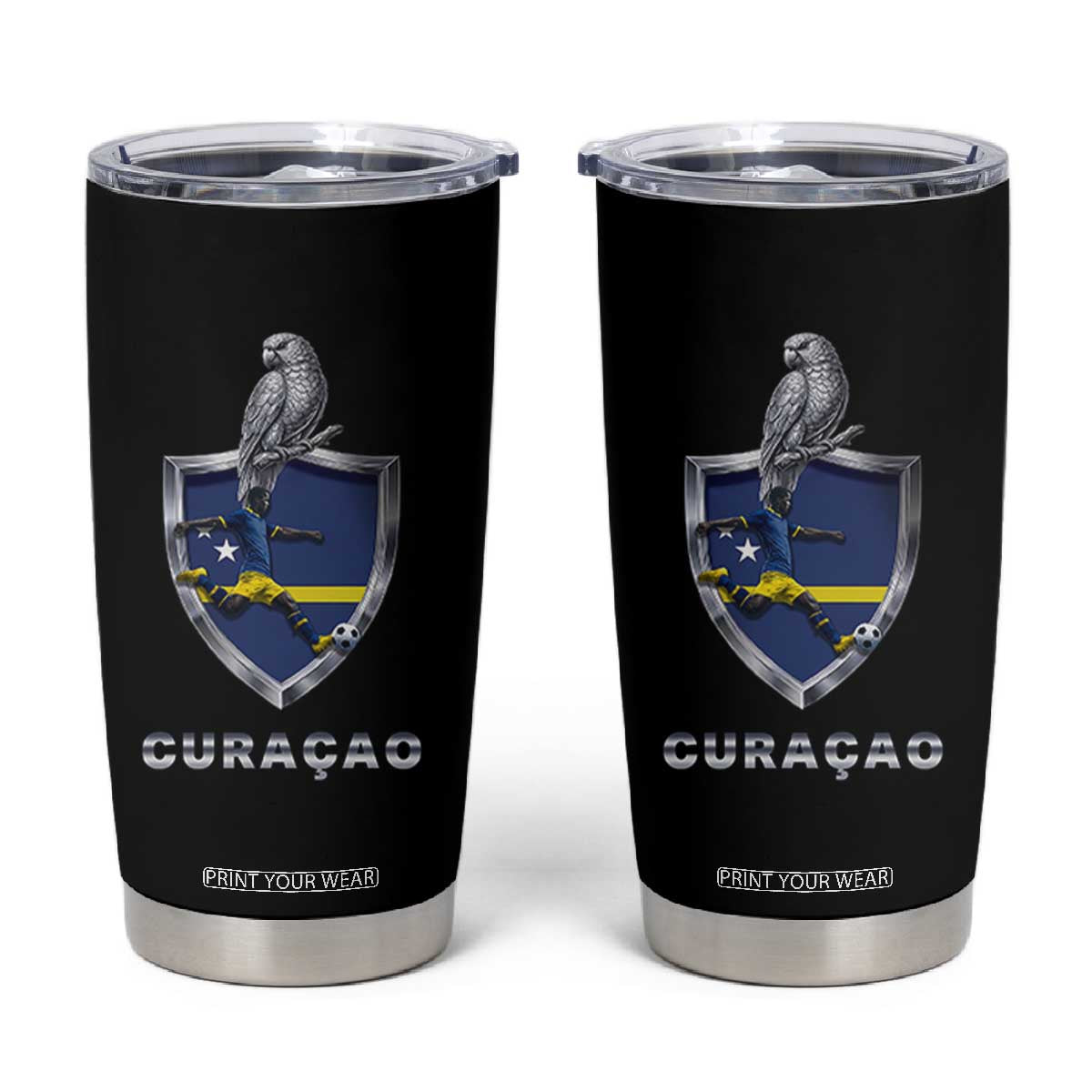Supporting Curacao Soccer 2026 Tumbler Cup Caribbean Team Pride Gift