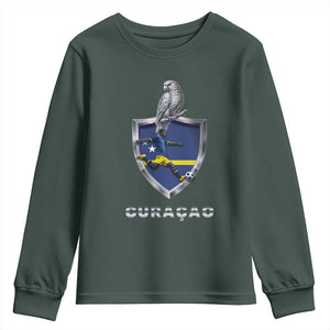 Supporting Curacao Soccer 2026 Youth Sweatshirt Caribbean Team Pride Gift