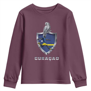 Supporting Curacao Soccer 2026 Youth Sweatshirt Caribbean Team Pride Gift