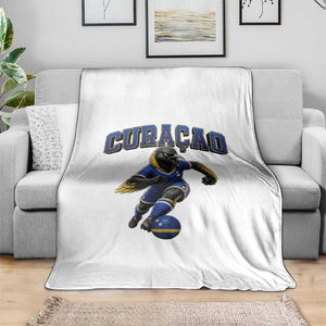 Funny Curacao Bird Soccer Lover Throw Blanket Caribbean Island Gift