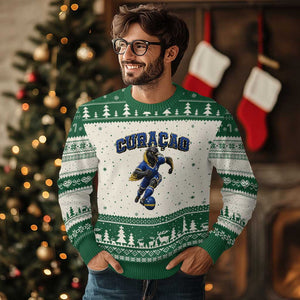 Funny Curacao Bird Soccer Lover Ugly Christmas Sweater Caribbean Island Gift