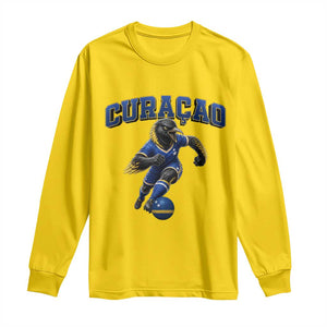 Funny Curacao Bird Soccer Lover Long Sleeve Shirt Caribbean Island Gift