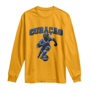 Funny Curacao Bird Soccer Lover Long Sleeve Shirt Caribbean Island Gift