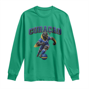Funny Curacao Bird Soccer Lover Long Sleeve Shirt Caribbean Island Gift