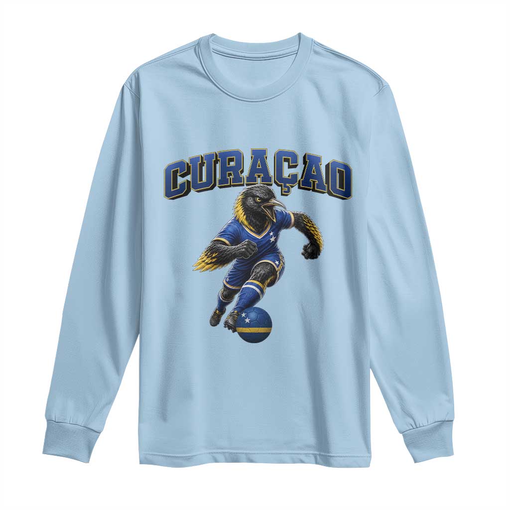 Funny Curacao Bird Soccer Lover Long Sleeve Shirt Caribbean Island Gift