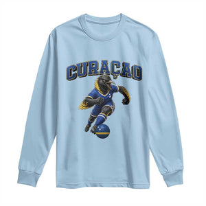 Funny Curacao Bird Soccer Lover Long Sleeve Shirt Caribbean Island Gift