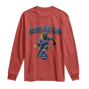 Funny Curacao Bird Soccer Lover Long Sleeve Shirt Caribbean Island Gift
